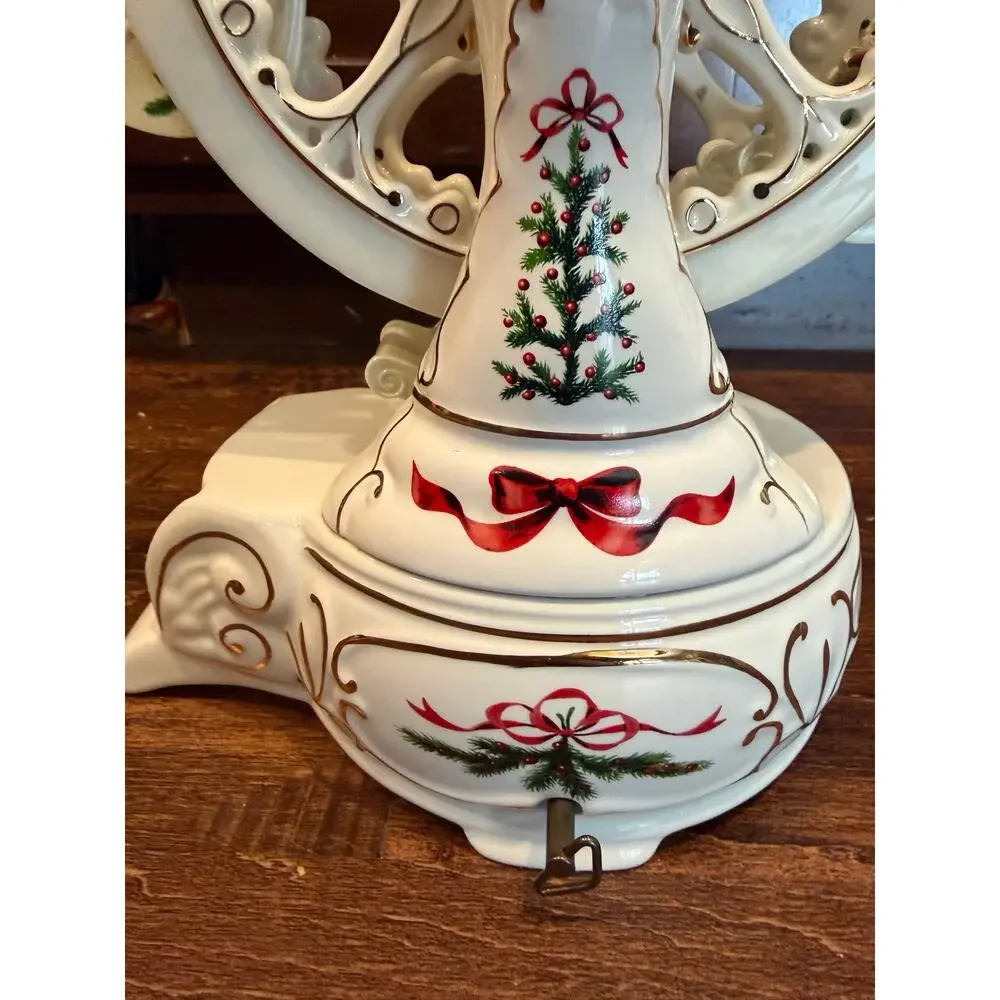 Avon Porcelain Holiday Classic Wind Up Musical Ferris Wheel 2001